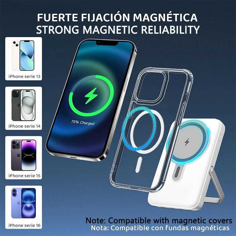 Power Bank 10000mAh Fast Charging Portable Battery with Stand and 4 Cables Wireless Magnetic Charger for iPhone 1413ProMini J251114