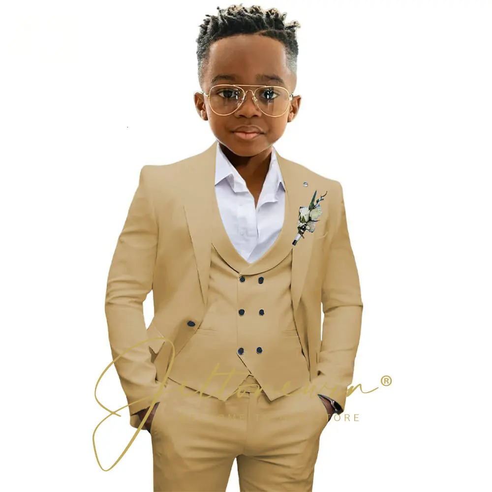 Casual Boys Suit Jacket Pants Vest 3 Piece Set Formal Blazer for Kids Wedding Tuxedo Suits 216 Years Custom Clothes 251021