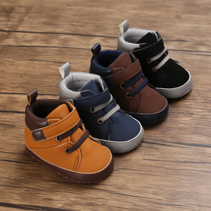 Spring and Autumn 01 Year Old Baby Soft Soled Sports Shoes born Casual High Top Walking 251022