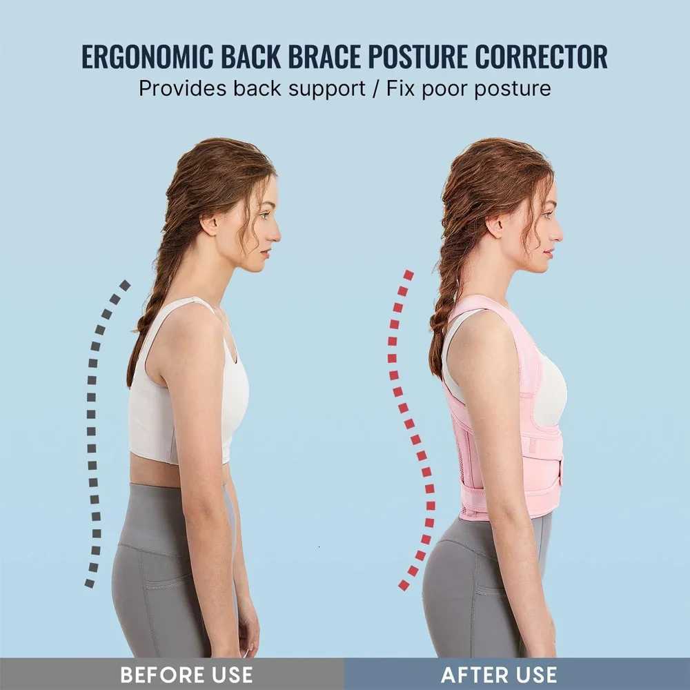 Back Brace Posture Corrector for Women Adjustable Back Straightener Posture Corrector Scoliosis Hunchback Correction Support D251022