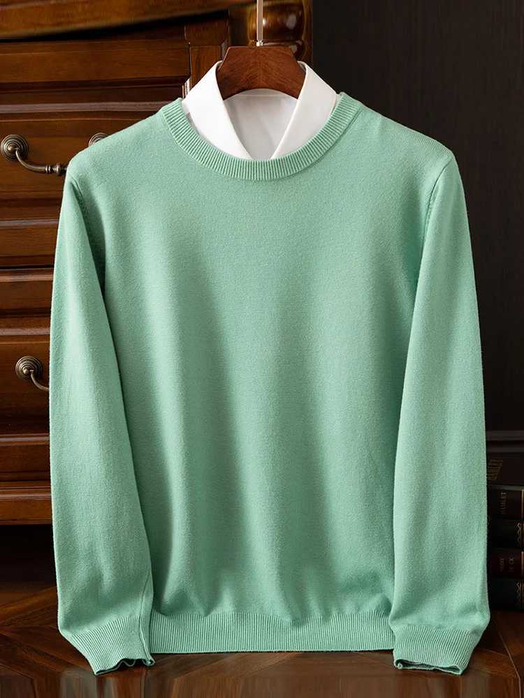 Choice Mens Wool Sweater Autumn Winter New Round Neck Pullover Loose Solid Color Bottoming Shirt Long Sleeve Smart Casual TopsXJ251022