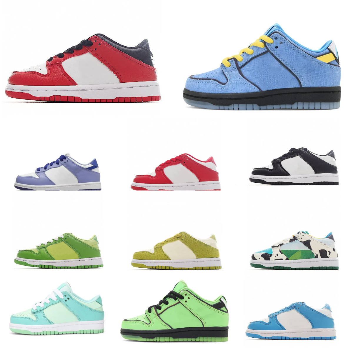 Trainers Kids Buttercup Casual Shoes Designer Low Girls Boys Sports Baby Tennis Black White Grey Fog Green UNC Sean Cliver Bred Jogging Chicago Outdoor Sneakers Hh6