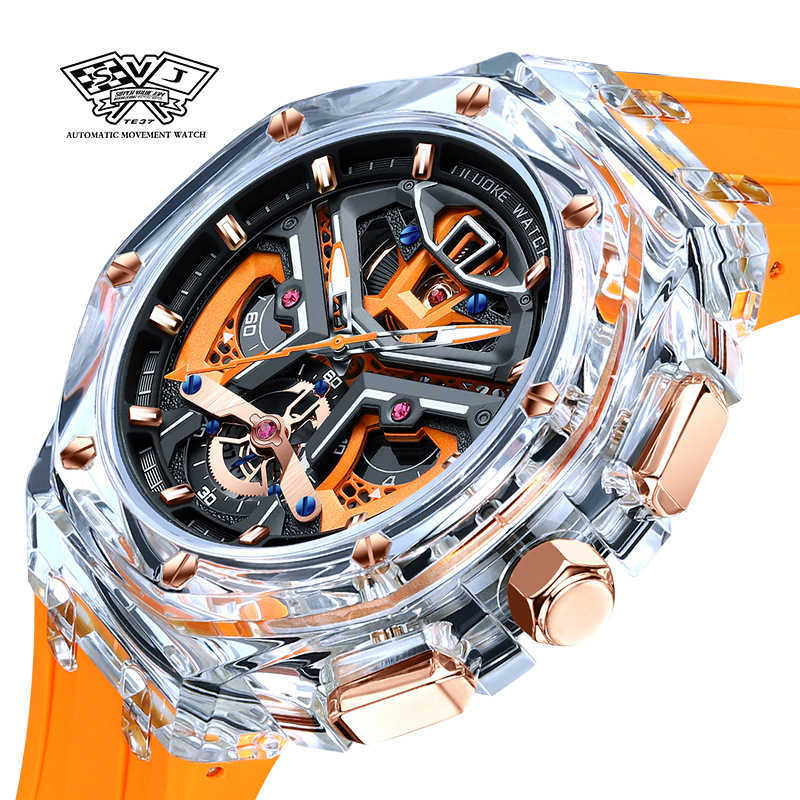 Men's watch - High-end three-dimensional hollow engraving luminous waterproof quartz men's watch J251022