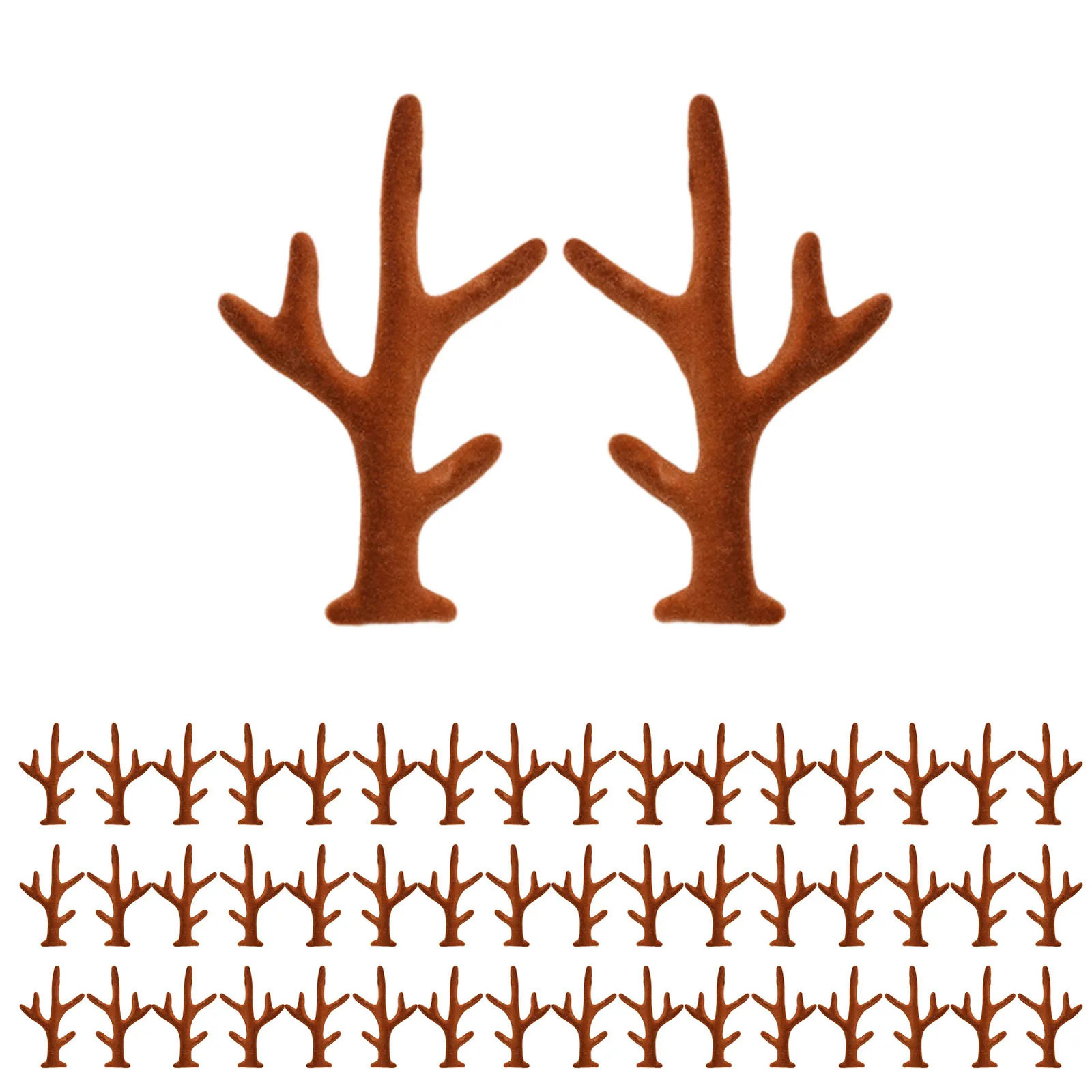 Christmas Reindeer Clips 100pcs Cute Reindeer Hair Barrettes Alligator Deer Horn And Ears Hair Pins For Christmas Party Adult 251021