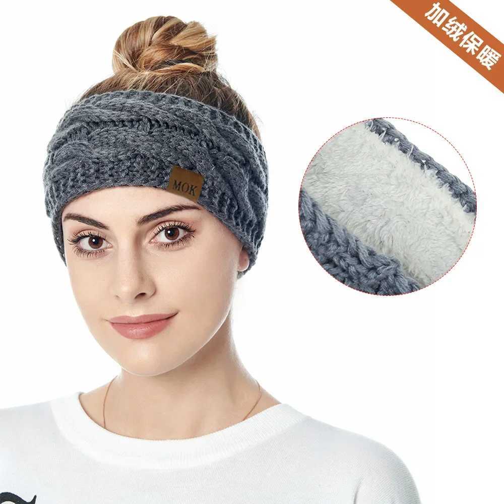 New Plush Headband Winter Warm Wide Elastic Hair Band Solid Wide Turban Ear Warmer Hairband Soft DIY Hair Accessories Headwear V251022