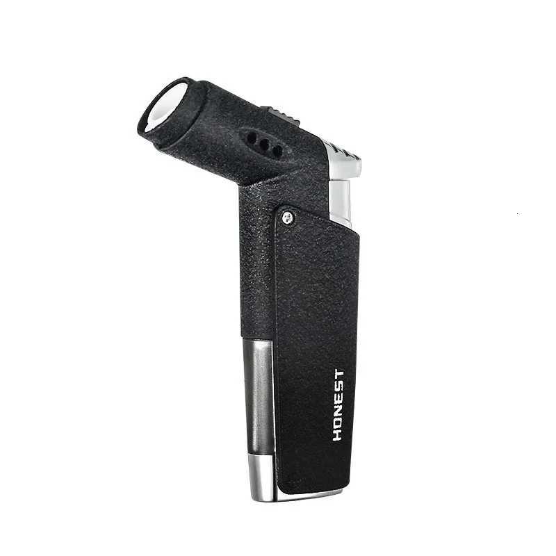 Mini straight into lighter portable metal inflatable open flame lighter wholesale for men NO GAS C251022