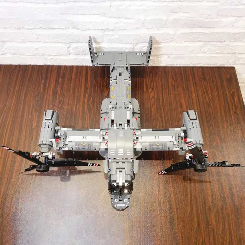WW2 Technical Electric Osprey Transport Aircraft Building Blocks HighTech Sets Military Fighter Bricks Boys Toys for Kids Gifts J251022
