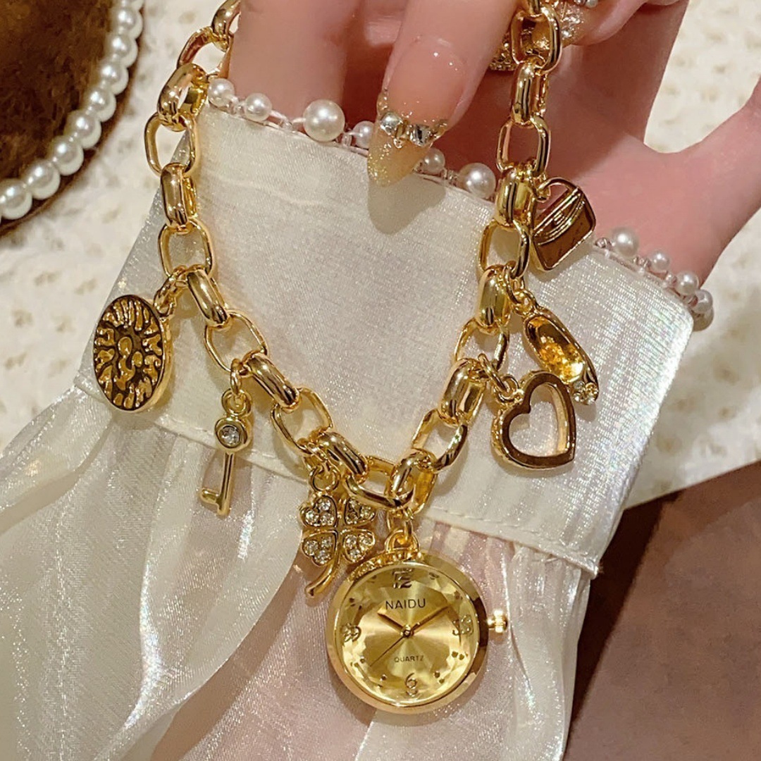 Designer Watch Wind Pendant Bracelet Watch For Women Trendy Jewelry Bracelet Luxury Watch Style Quartz Watch High-end Feel Wristwatch Live Streaming M