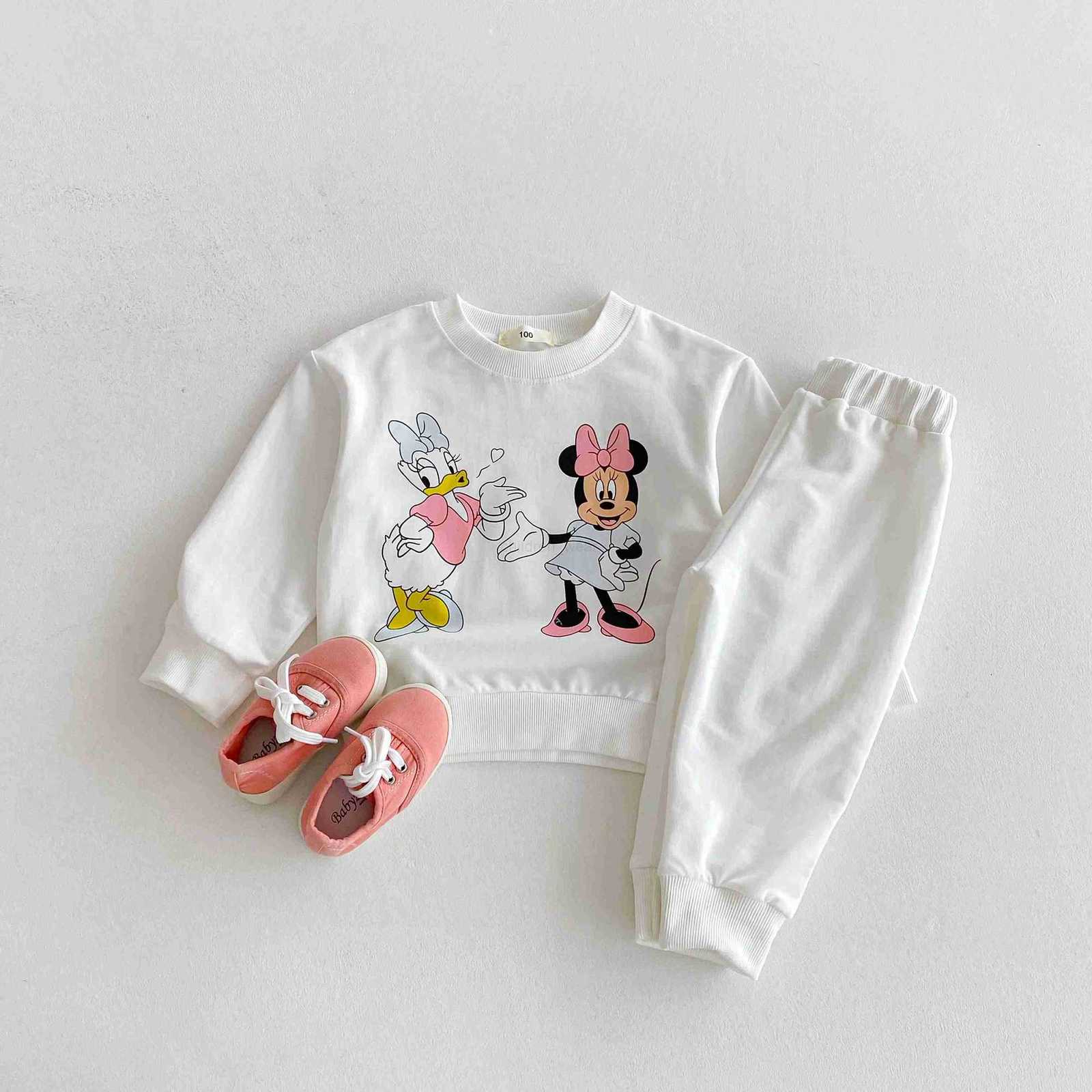 Disney Boys Clothes Children Mickey Sweatshirt Outfits Autumn Long Sleeve Suit Fashion Casual Tracksuit Kids 2 Piece Set Tops Pants H251022