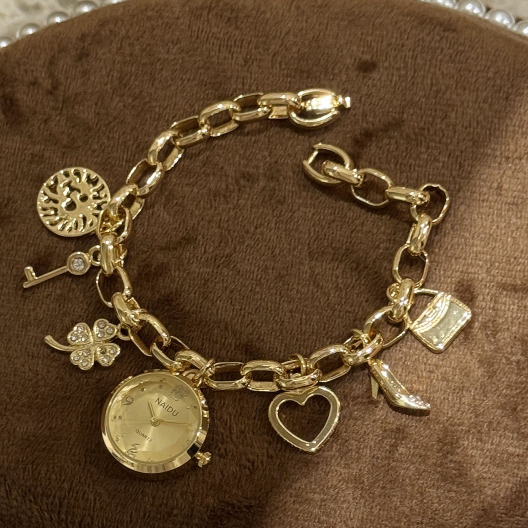 Designer Watch Wind Pendant Bracelet Watch For Women Trendy Jewelry Bracelet Luxury Watch Style Quartz Watch High-end Feel Wristwatch Live Streaming M