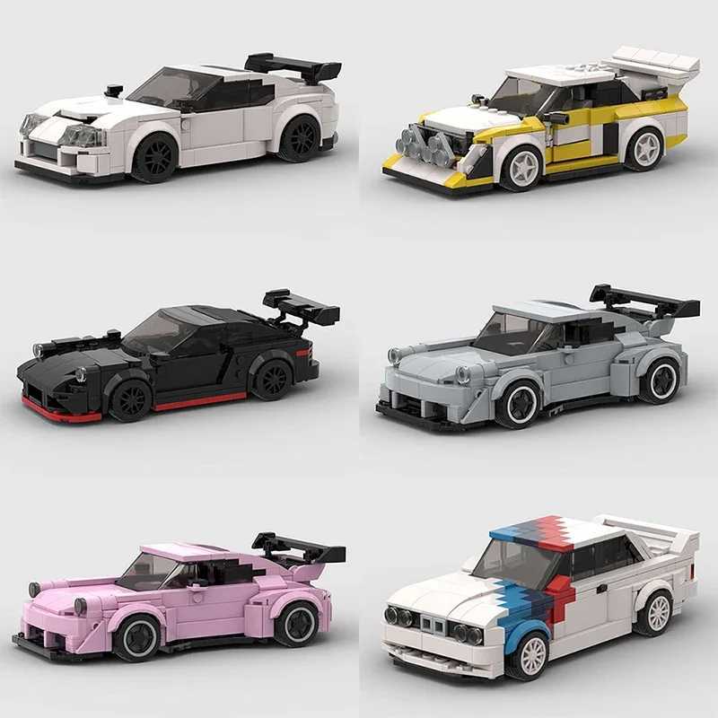 MOC Pickup Car Model Building Blocks GT RS6 Super Race Speed Racing Sports Police Vehicle Technical Racing Brick Christmas Gif J251022