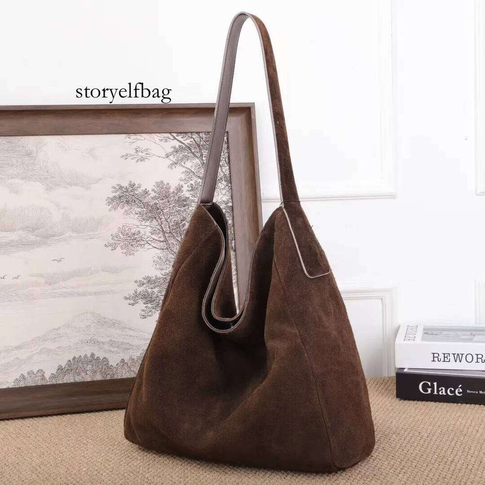 Soft Suede Cow Leather Women's Shoulder Crossbody Bags Designer Brand Ladies High Quality Large Tote Bag Autumn Winter