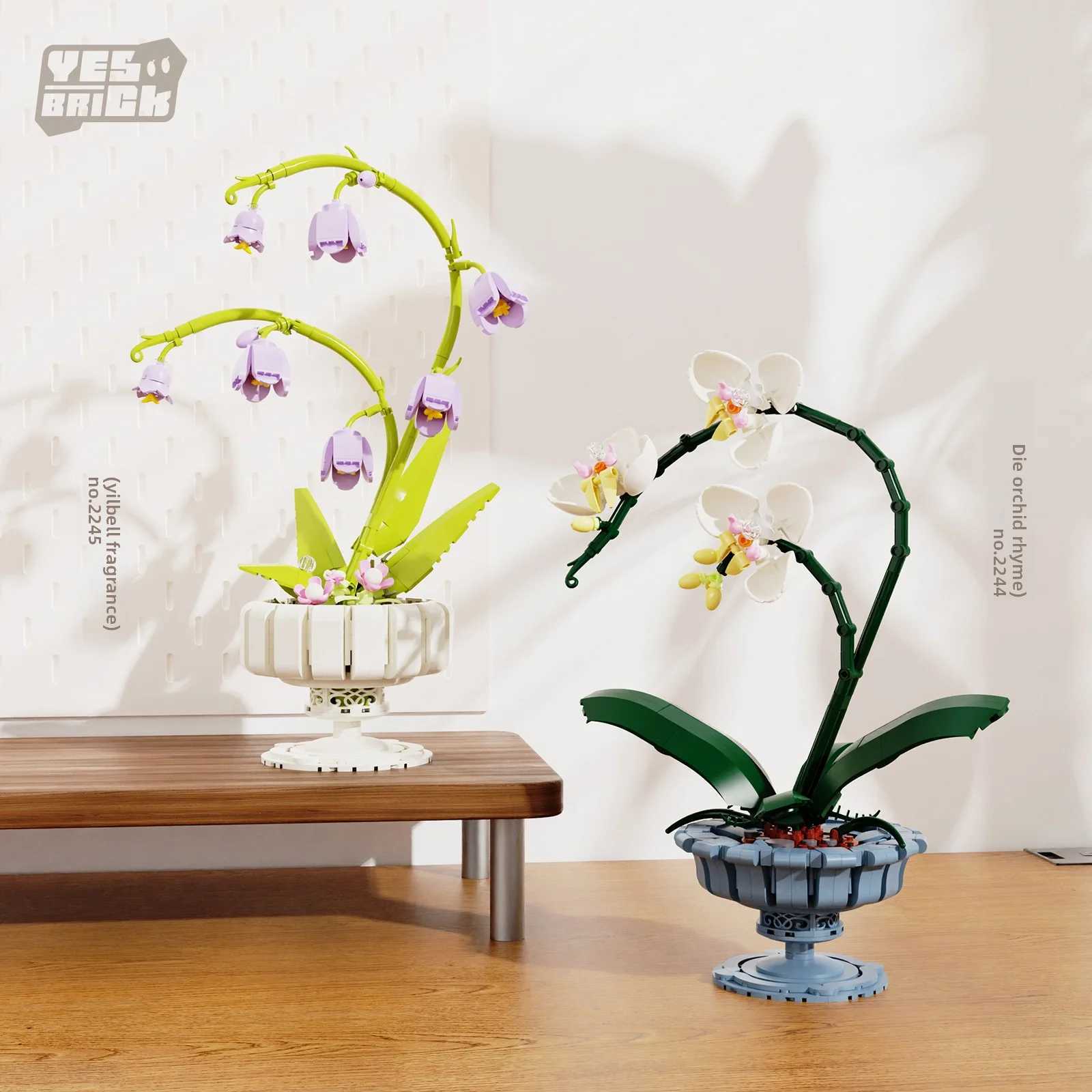 Simulation home orchid series building blocks encounter the elegant charm of orchids in building blocks a childrens education J251022
