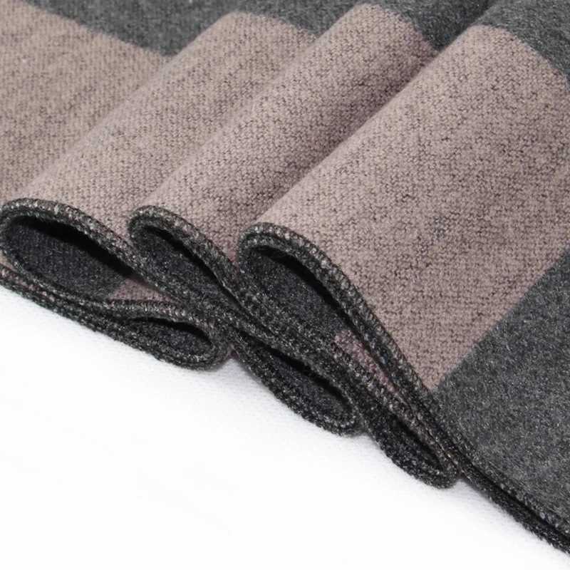 Luxury Brand Winter Plaid Cashmere Men Scarf Warm Checked Neck Scarfs Male Business Scarves Christmas Muffler for Men J251022