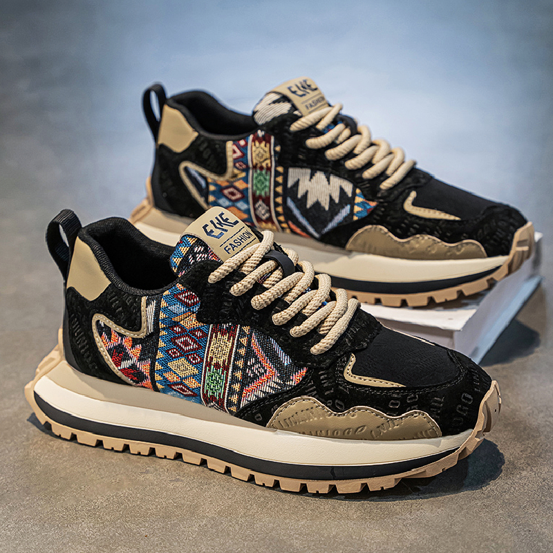 Men's shoes winter trendy brand high-end versatile casual Forrest Gump running sports thick-soled height-increasing daddy trendy shoes