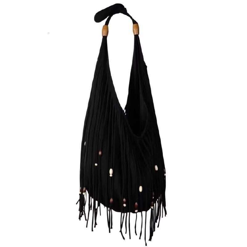 Bohemian-Style Fringed Tote Bag Korean Designer, Specially Designed For Women, Is A New Fall/Winter 2025 Single-Shoulder Crossbody Bag.