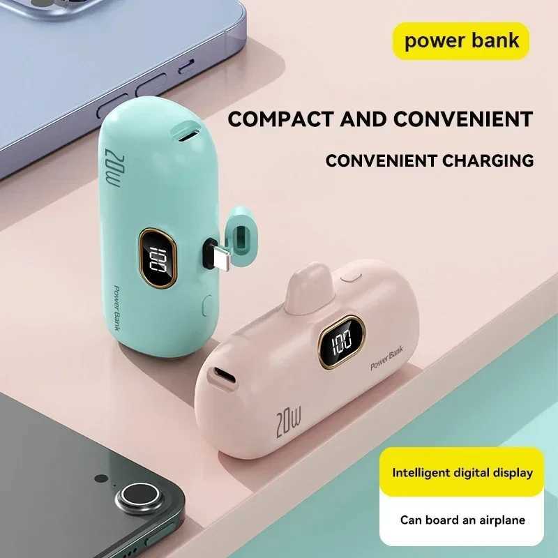 Mini Capsule Wireless Power Bank 30000mAh Mobile Power Supply Emergency External Battery Fast Charger For Typec iPhone J251114