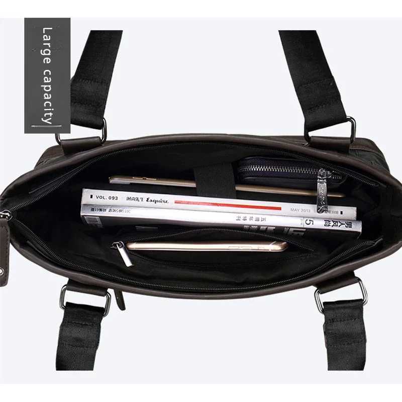 Brand Mens bag PU leather zipper briefcase business travel bags retro laptop bag high quality design Handbag Messenger bags W251022