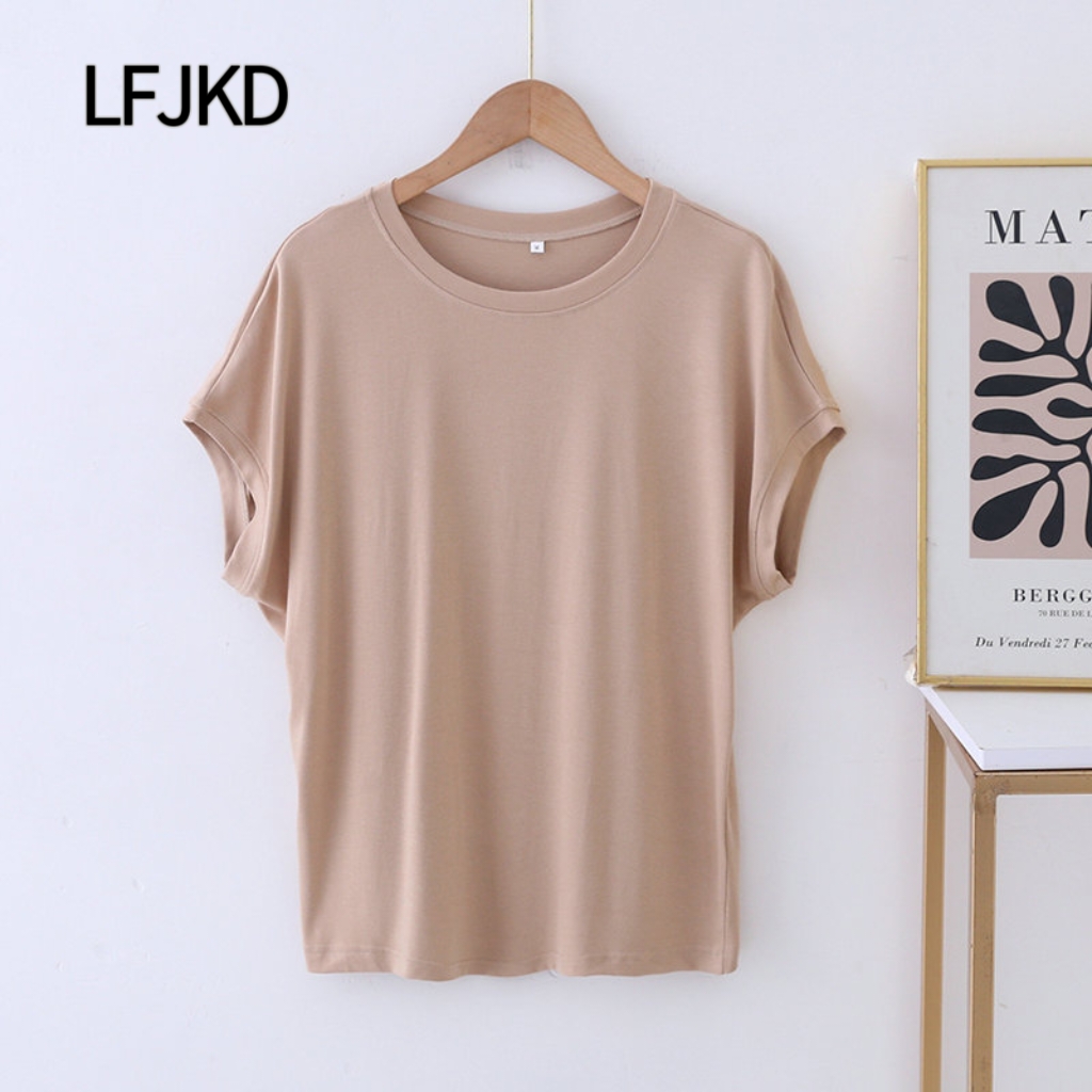 K2329 Hot sale pure cotton T-shirt women's short sleeve 2025 summer new loose slimming versatile top casual bottoming shirt