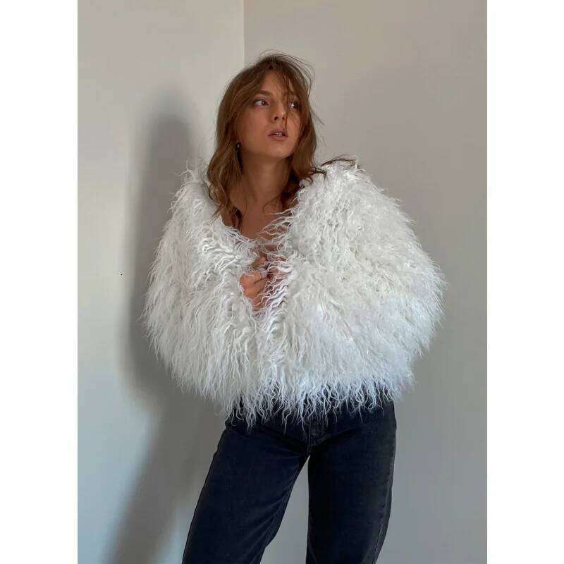 Autumn Winter 18 Colors Faux Coat and Jackets Women Casual Warm Round Neck Fluffy Fur Coats Female