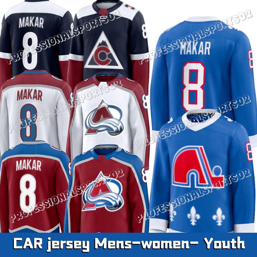 Avalanche Hockey Jerseys #29 MacKinnon A #8 Makar A #92 Landeskog C Ross Colton Miles Wood Artturi Lehkonen Hockey Jerseys