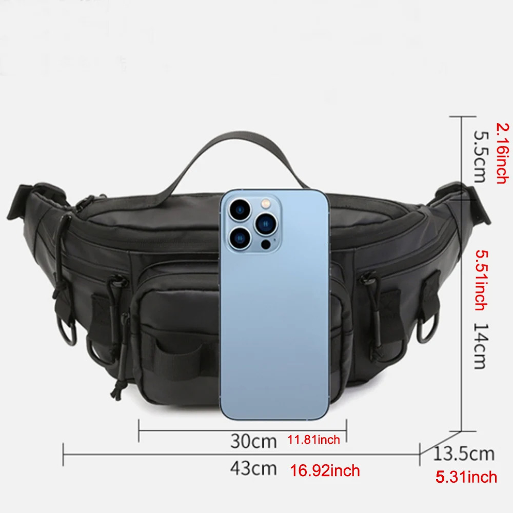 Zipper Outdoor Fishing Bag Lightweight Waterproof Multifunctional Waist Chest Sports for Men 251014