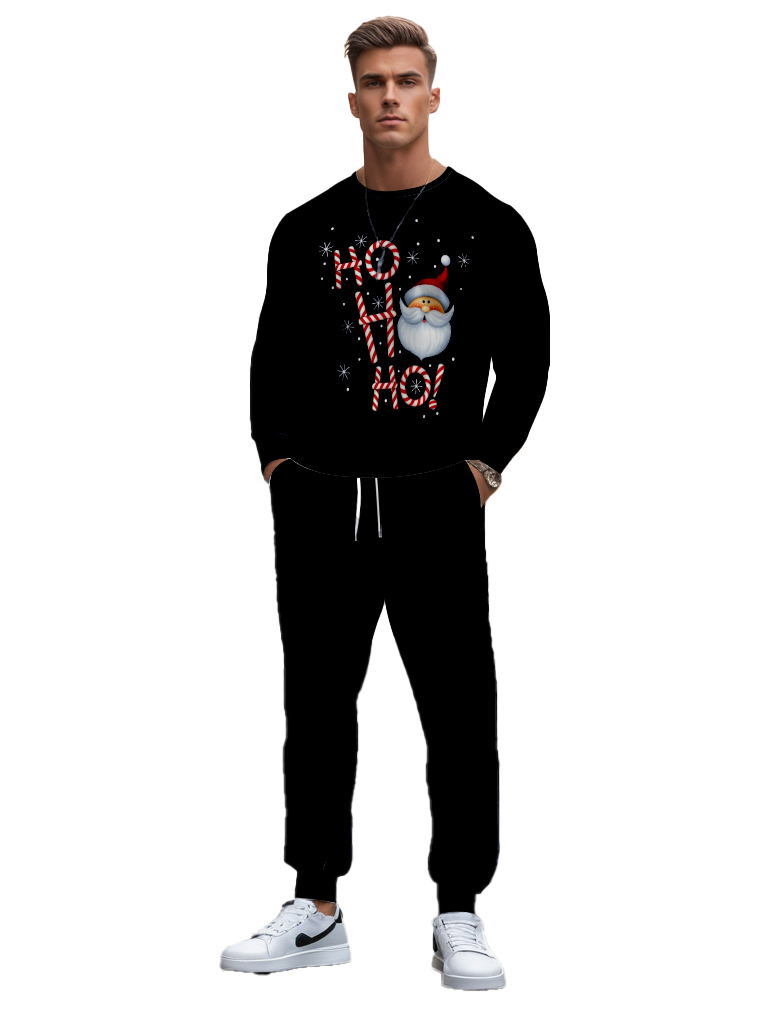 Men's Brown Knitted Cotton Blend Long Sleeve Round Neck Sweatshirt Ankle-Length Casual T-Shirt Comfortable Outdoor Wear - YLWY00168