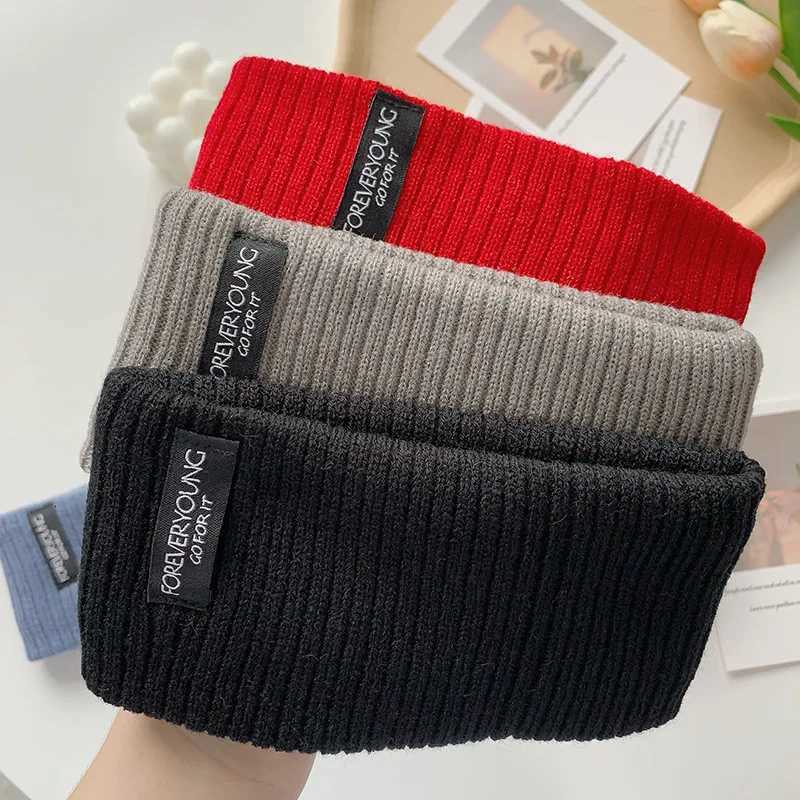Women Winter Knitted Headband Solid Color Widebrimmed Headbands Street Style Elastic Sports Hair Bands Girls Hair Accessories V251022