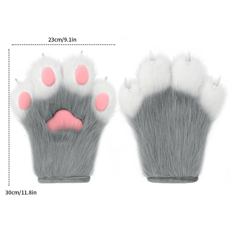 Plush Animal Claws Nails Gloves Anime Cos Costumes Accessories For Halloween Girls Prom Cosplay Props Accessories 251021