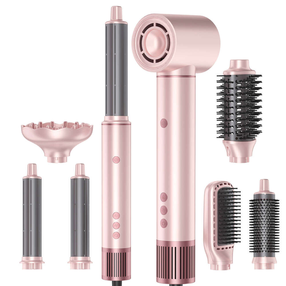 Famous Brand Designer Dual Voltage In High Speed Hot Air Brush Power Brushless Motor Negative Ion Curling Straightening Hair Dryer