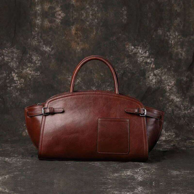 Women Genuine Leather Handbags Ladies Fashion Shell Business Shoulder Bags Designer Bolsa Feminina Top-Handle Purse Tote Suotong1022