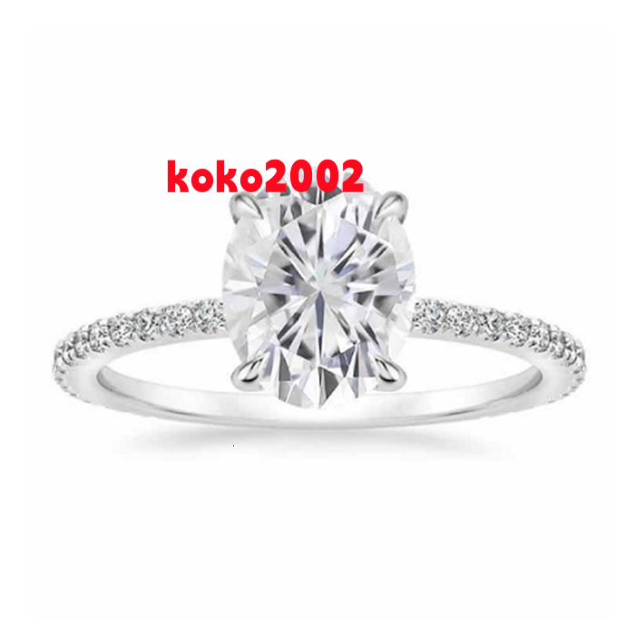Wholesale White Moissanite Diamond 18k Gold Ring Designs for Girl