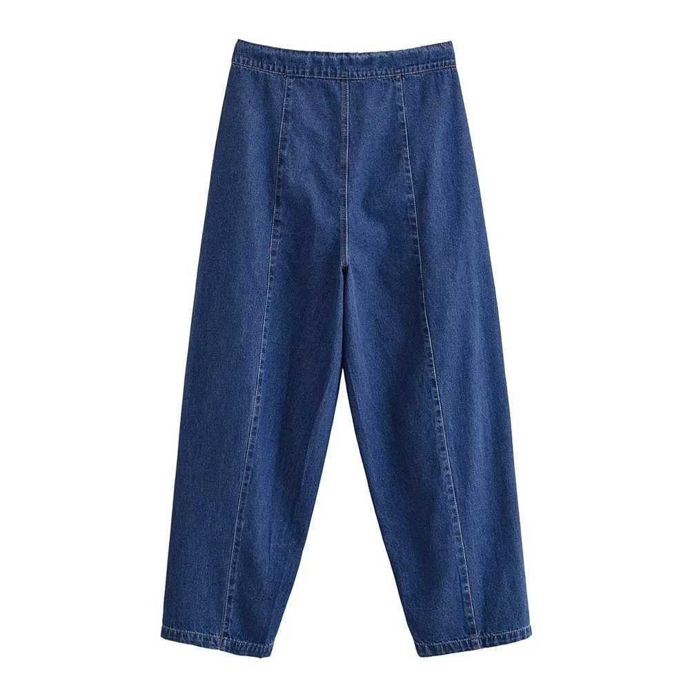 Womens Casual Collar Long Sleeve Zipper Denim Shirt Summer New Fashion High Waist Denim PantsT251022