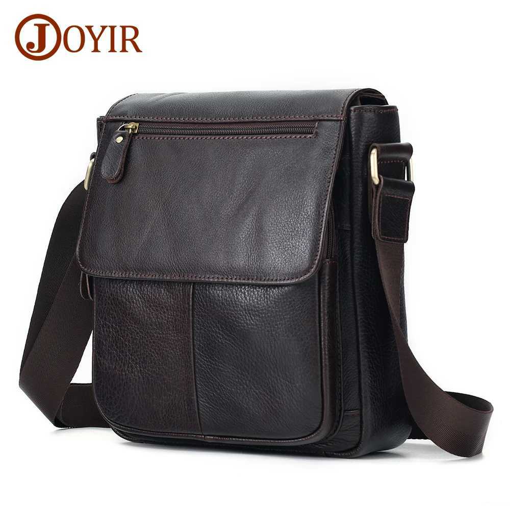 JOYIR Genuine Cowhide Leather Men Vintage Handbags Flap Mens Shoulder Bags Casual Messenger Bags Fashion Crossbody Bag W251022