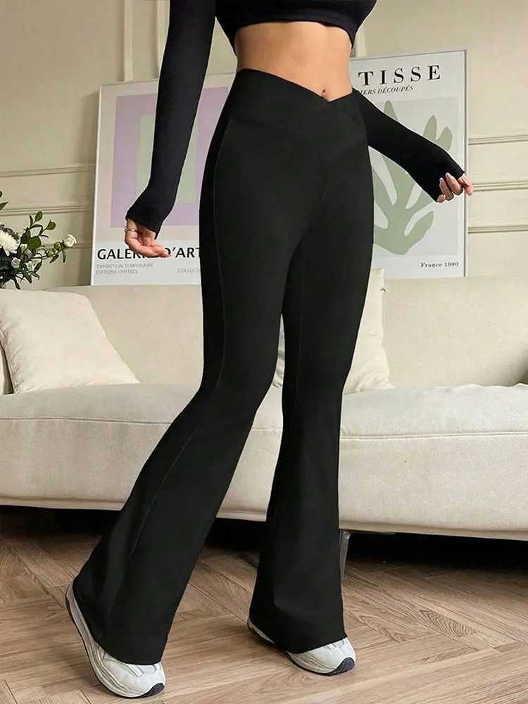 Black Sexy Womens Trousers New Summer Streetwear Fashion Casual Slim Versatile Skinny Pants Elegant Female Knitted Bell BottomsT251022