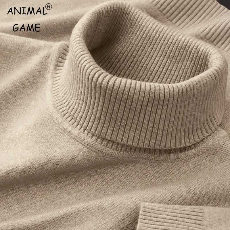 New Mens Knitted Sweaters Solid Color Turtleneck Breathable Pullovers Warm Outdoor Basic Streetwear autumn Business TopsXJ251022