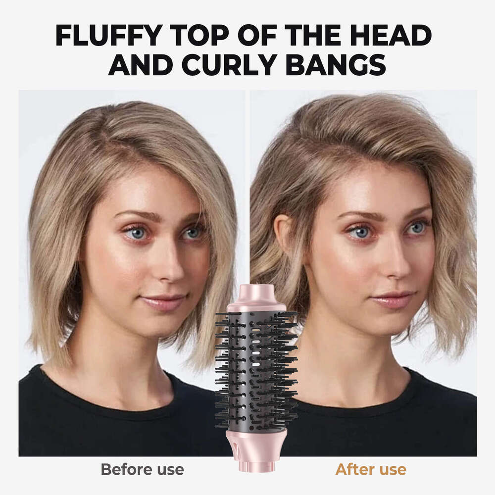 Famous Brand Designer Dual Voltage In High Speed Hot Air Brush Power Brushless Motor Negative Ion Curling Straightening Hair Dryer