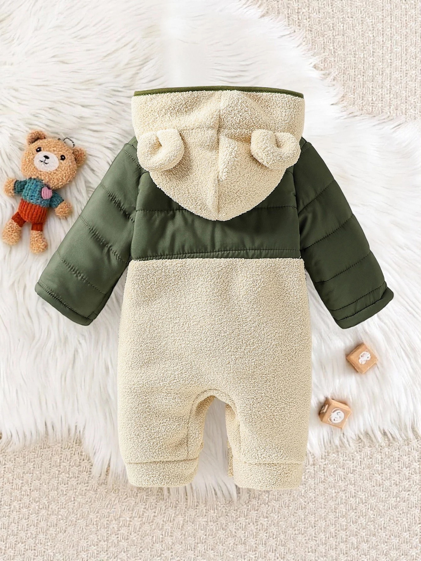 Baby Long Sleeve clothes born boys girls warm thick onepiece Hooded Romper winter For 01Y Autumn Winter Jumpsuit 251022