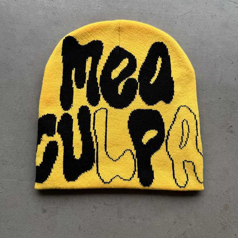 Alphabet Jacquard Knitted Hat for Men and Women Warm Knitted Hat Suitable for Outdoor Activities in Autumn and Winter Windproof J251022