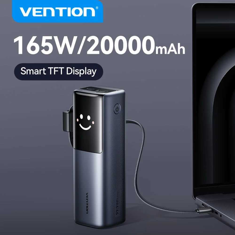 Vention 27000mAh 20000mAh Power Bank Portable 140W 165W PD External Battery PowerBank for iPad Laptop Macbook Fast Charge J251114