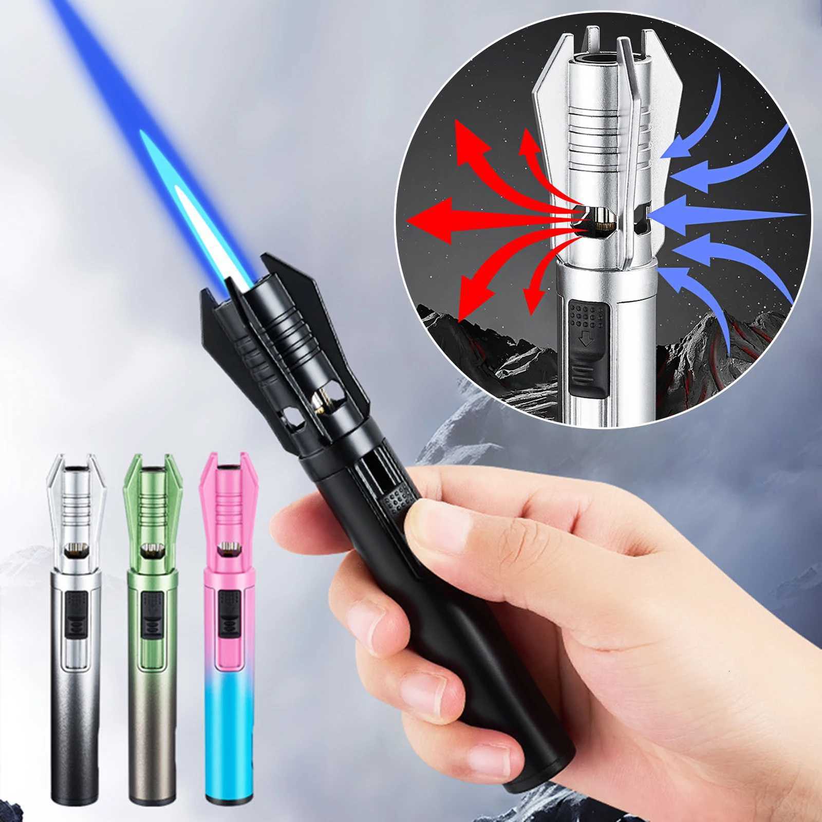 Creative Compact Portable Handheld Gun Lighter Transparent Visual Gas Window Mini Torch Outdoor Lightweight Carrying C251022