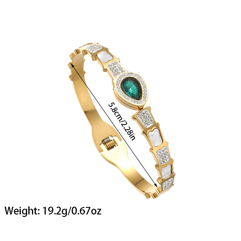 Bracelet designer Minimalist retro diamond studded titanium steel bracelet plated with 18K gold zircon charm bracelet free shipping bracelet for women