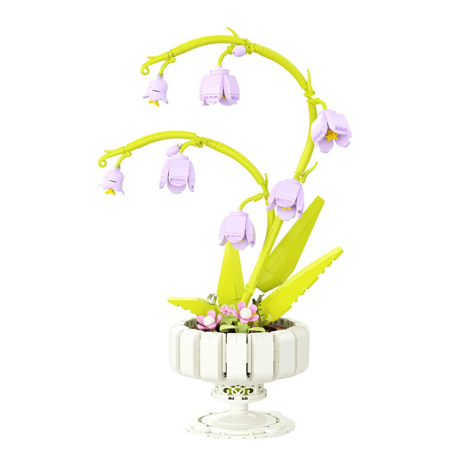 Simulation home orchid series building blocks encounter the elegant charm of orchids in building blocks a childrens education J251022