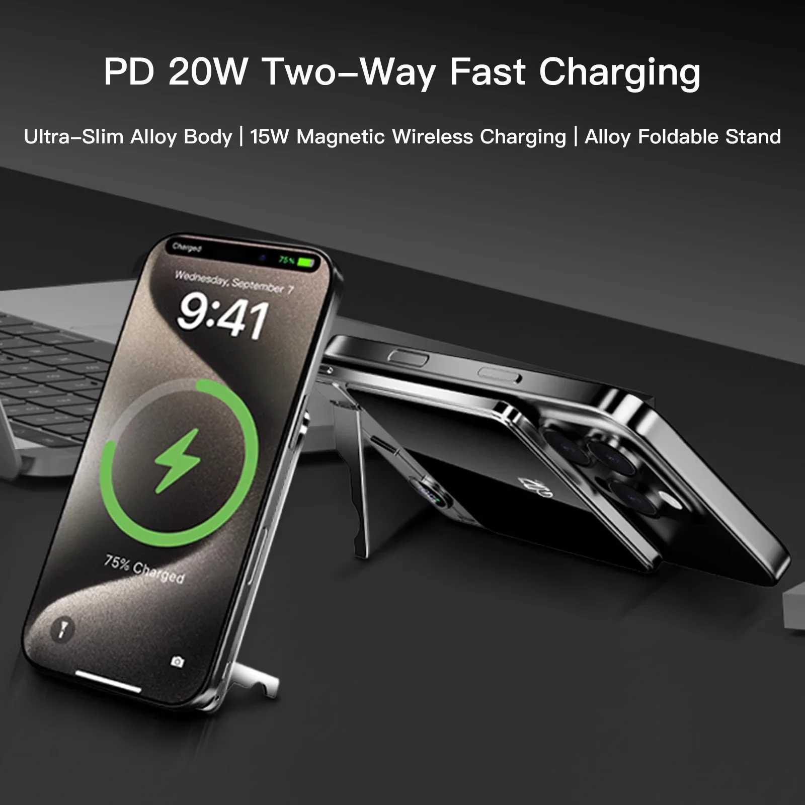 CCC Certified 10000mAh Magnetic Power Bank 225W Fast Charger for iPhone Watch AirPods Mecha Metal Body Display Airplane Safe J251114