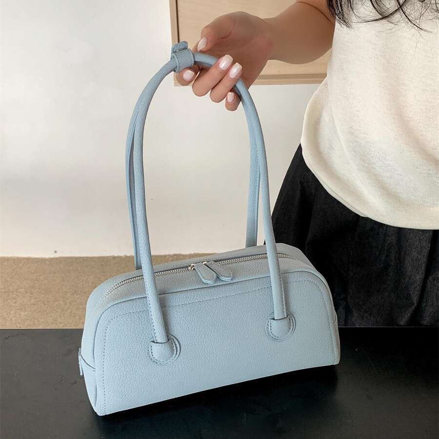 Frosted PU Leather Niche Style Underarm High-End Small Square Double Zipper Fashion New Single Shoulder Bag For Women B5