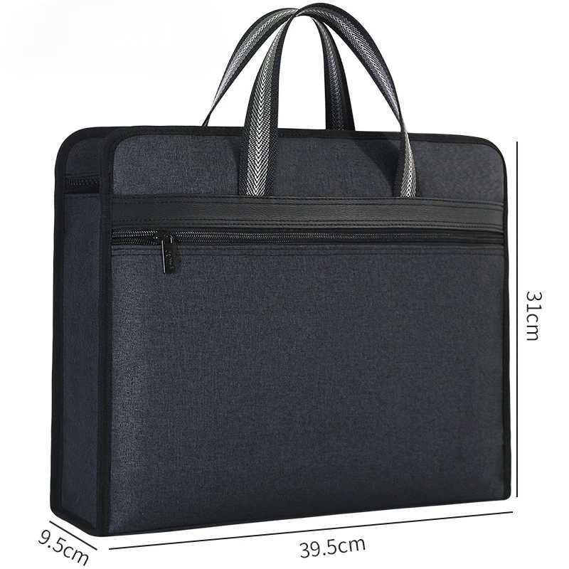 File Bag Handheld Information Bag Canvas File Bags Thickened Men Leather Bags for Women Messenger Bag Men Briefcase Women W251022