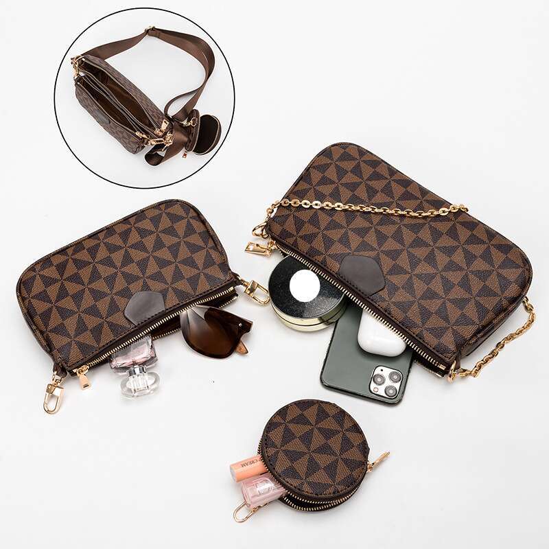 Hot Selling 3-In-1 Mahjong Hand Single Shoulder Crossbody Fashion Printed Women's Bag Designer Bags Free Labubu Pendant As A Gift