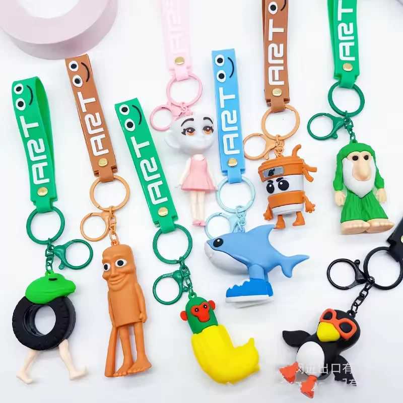 Tralalero Tralalas Keychain Italian Brainrot Animals Keychains Tung Sahur Figure Cappuccino Doll Keyrings Bags Pendant J251121