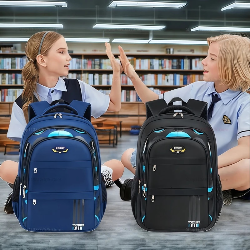 Lightweight childrens school backpack for boys aged 6 to 12 years old with larger capacity and comfortable shoulder straps 251021
