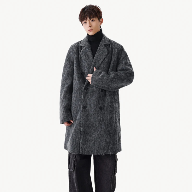 2025 Premium Mens Woolen Trench Fashion Working Cold Protection Coats Casual Daily Style Windproof Autumn Wool Blends 251017